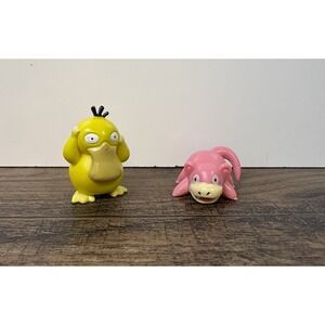Vintage Tomy Slowpoke & Psyduck Pokemon Mini PVC Figure Lot